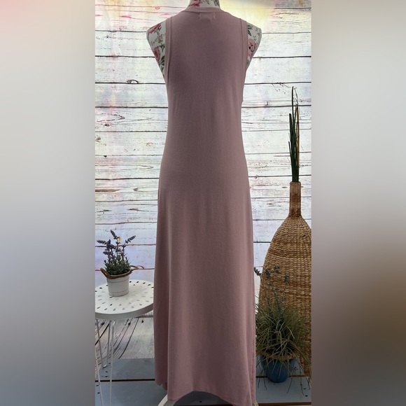 The Drop Women's Gabriela High-Neck Cut-In A-Line Side Slit Maxi Dress Size L - Picture 7 of 11